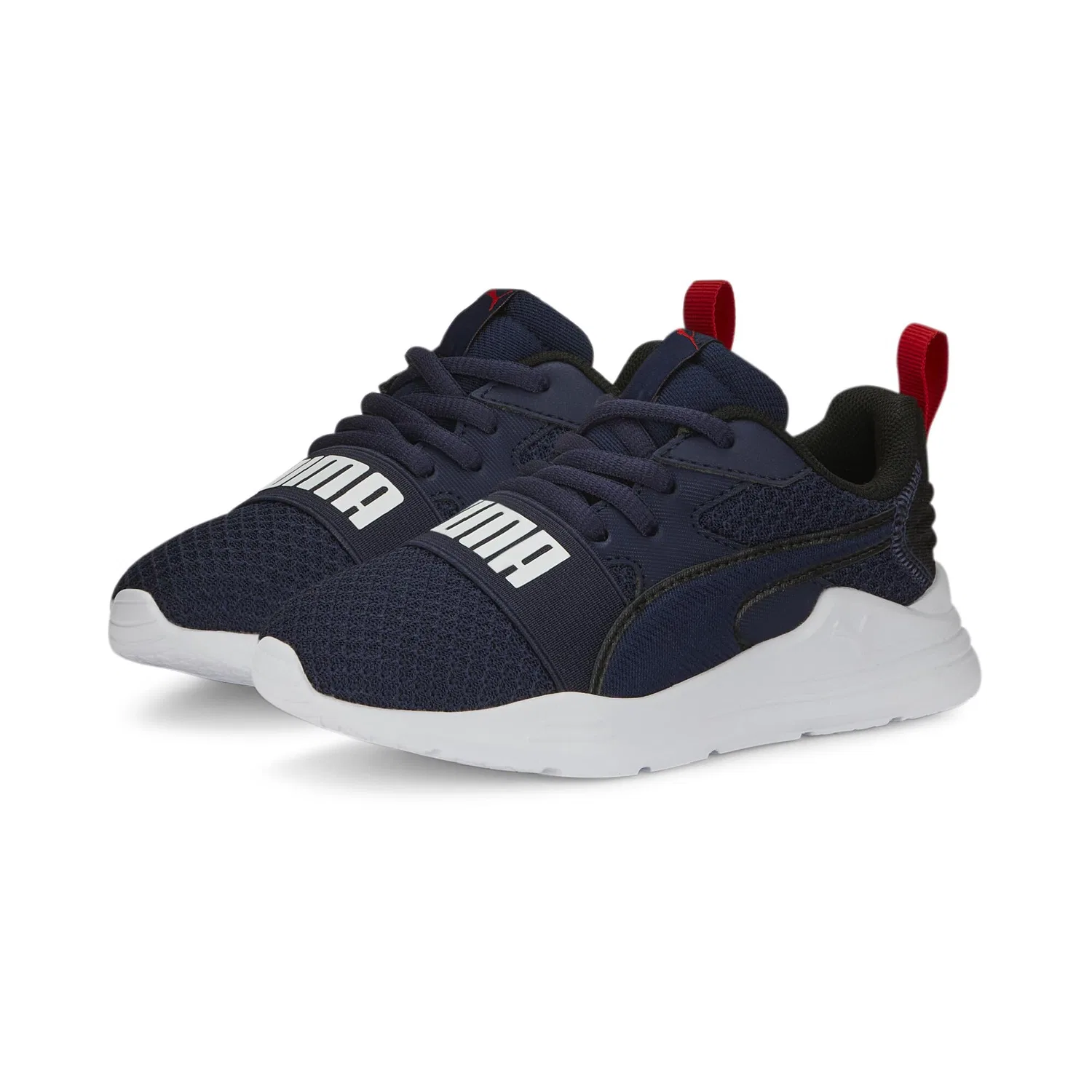 Детские кроссовки для мальчиков с сетчатым верхом PUMA Wired Run Jr, Unisex Sneakers, Blue — фото 2