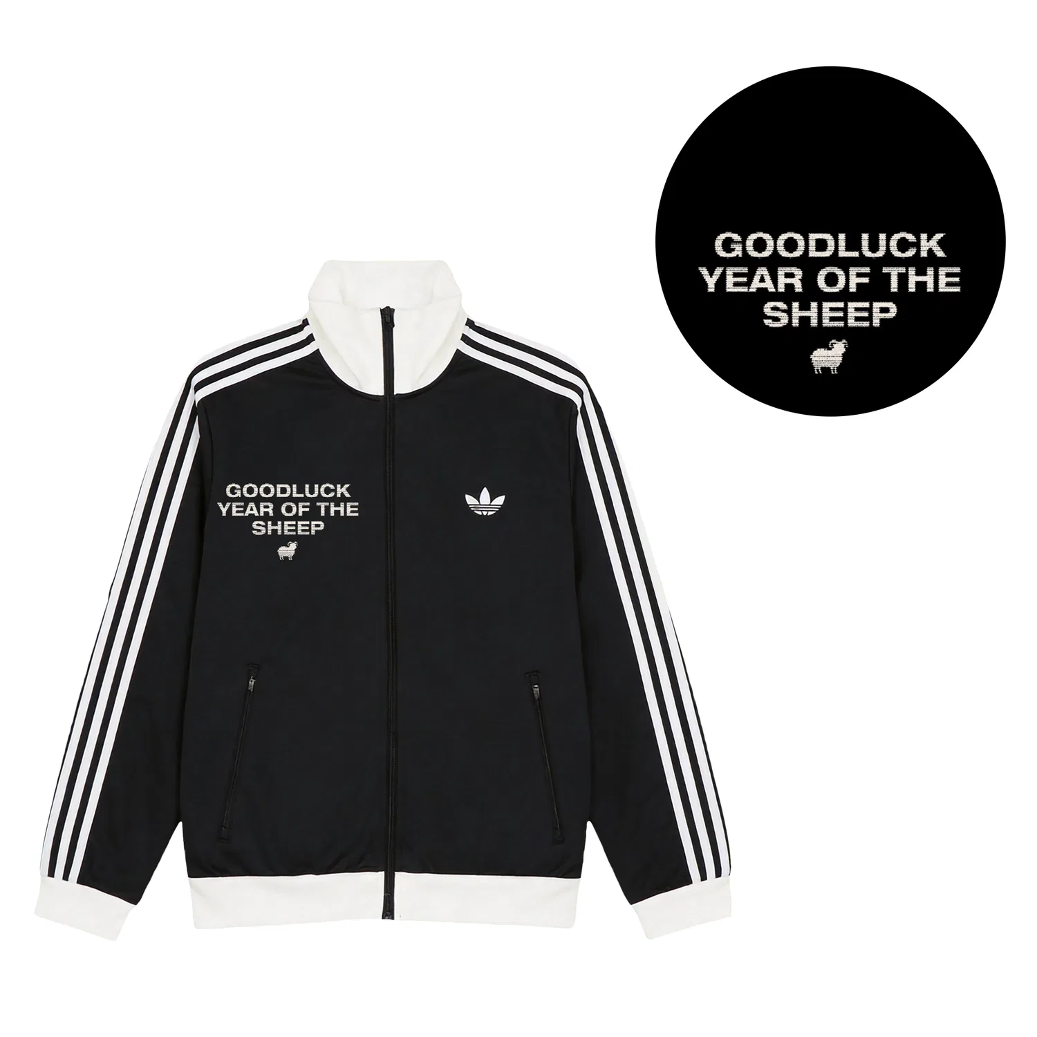 Мужская куртка с воротником-стойкой Adicolor Black Adidas Originals, Черный — фото 4