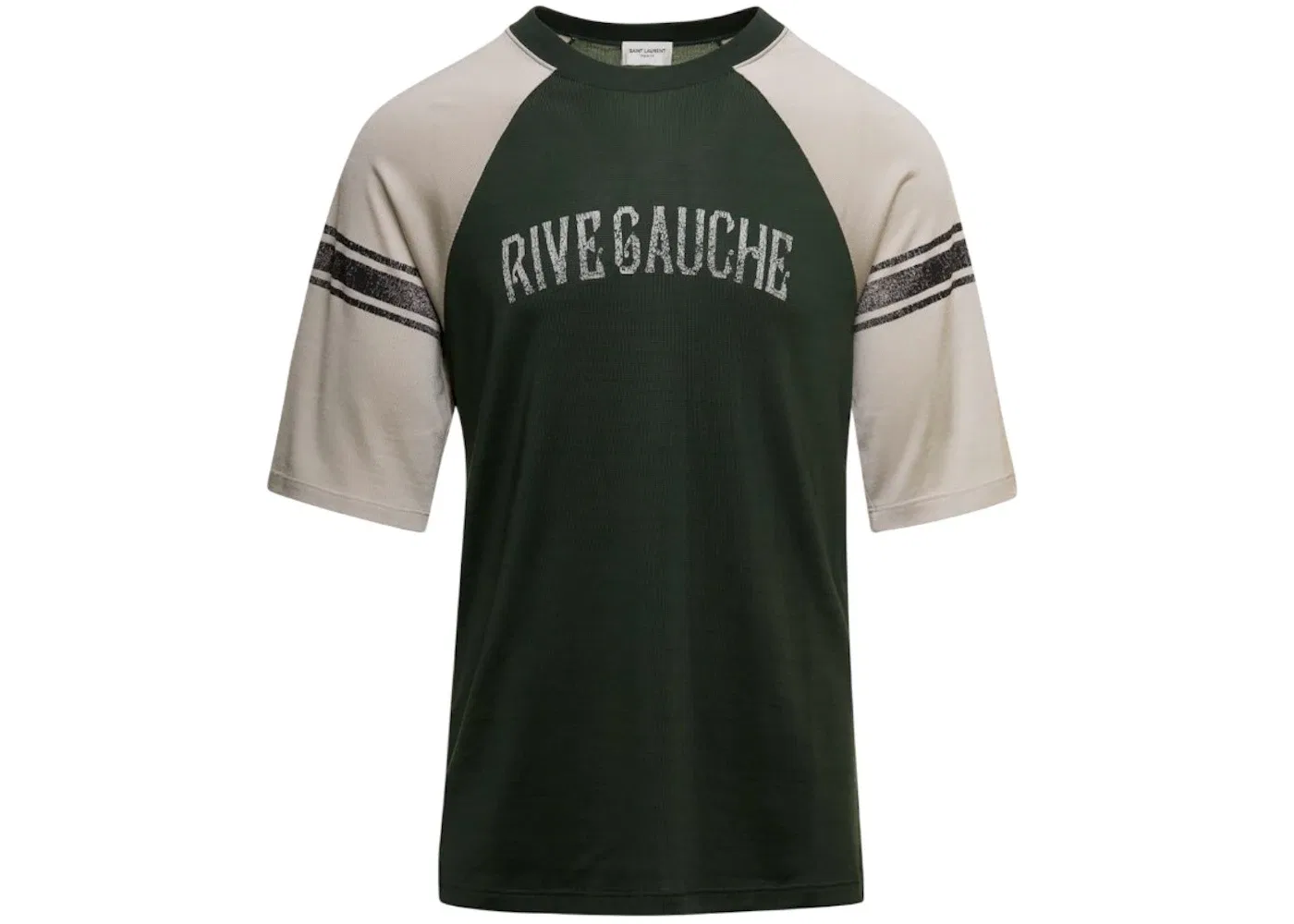 Мужская футболка с реглан-рукавом Saint Laurent Rive Gauche Raglan T-shirt Saint Laurent, Green