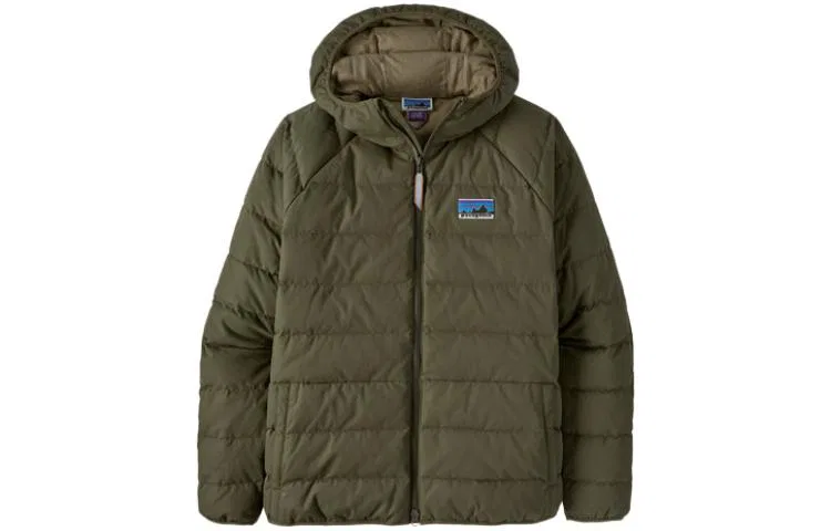 Мужской стеганый пуховик с капюшоном и утеплителем из пуха Patagonia — фото 4