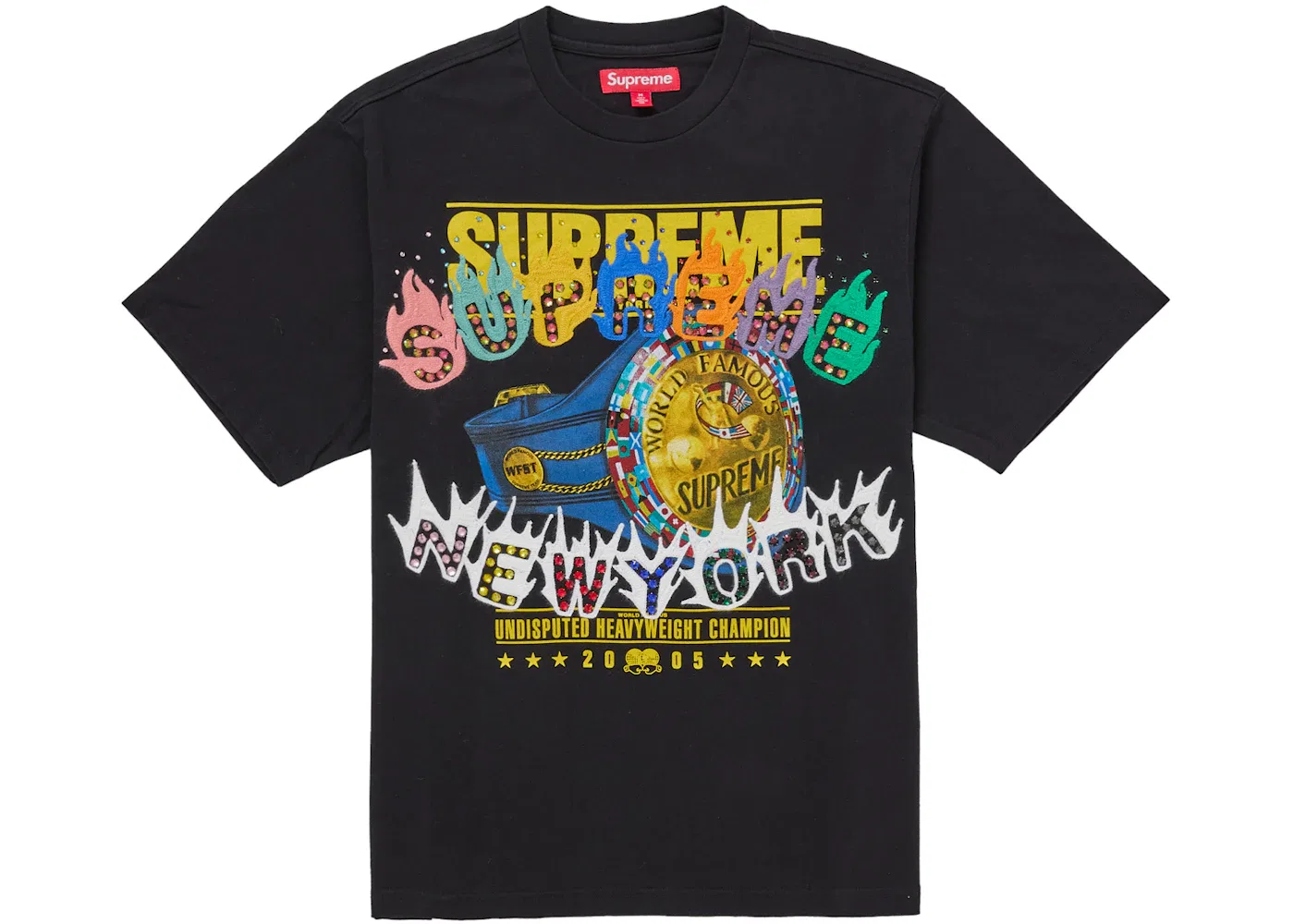 Мужской топ с коротким рукавом с вышивкой Undisputed S/S Top Supreme, черный