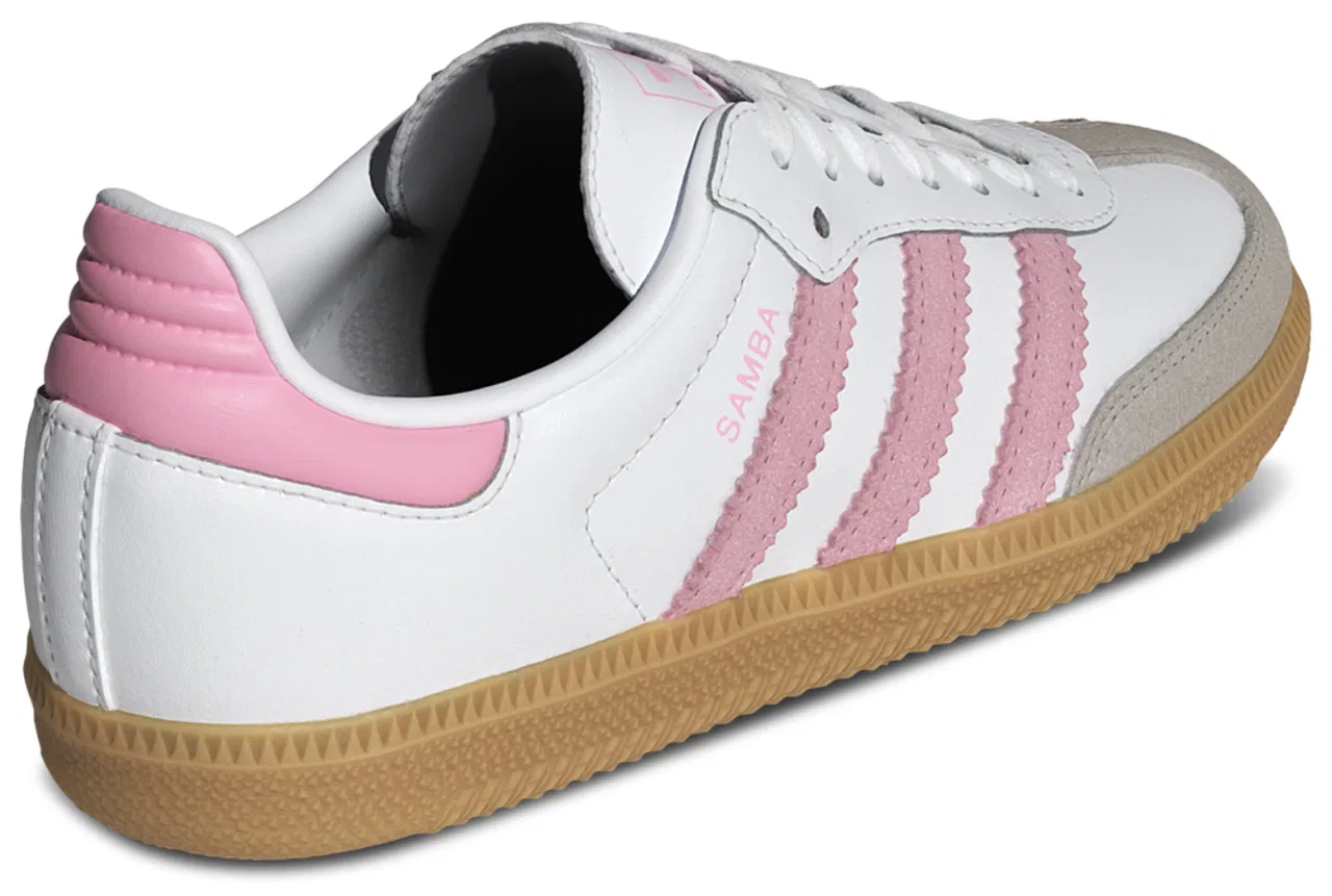 Кроссовки для девочек Samba OG Adidas, цвет Gum/White/Light Pink — фото 3