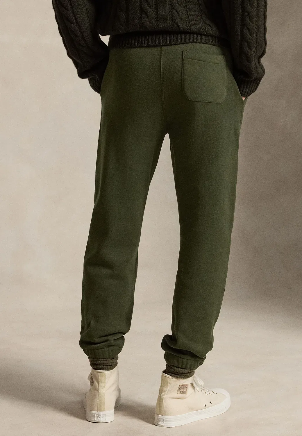 Спортивные штаны из флиса RL - брюки от спортивного костюма Polo Ralph Lauren, Company Olive — фото 3