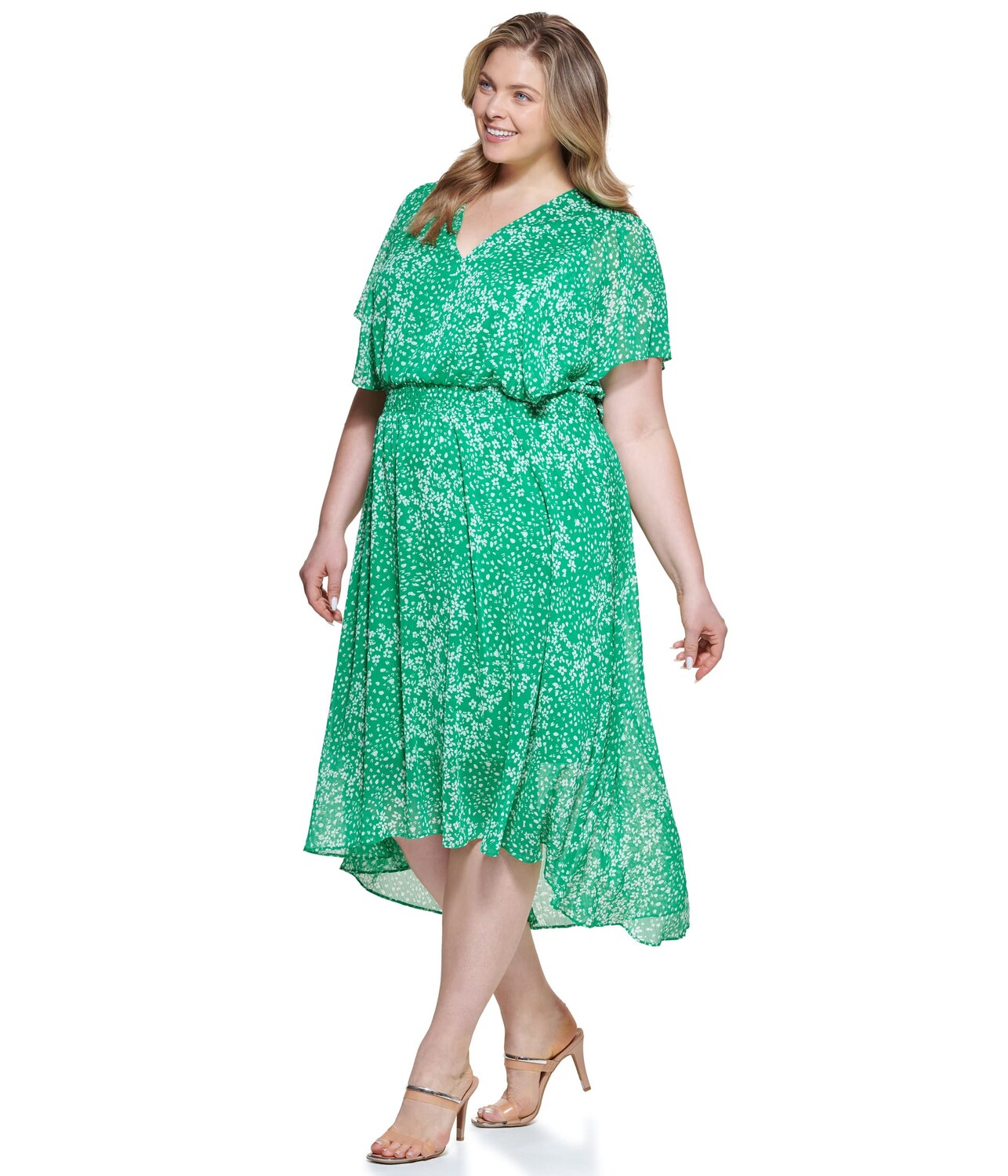 

Платье DKNY, Plus Size V-Neck Flutter Sleeve Dress