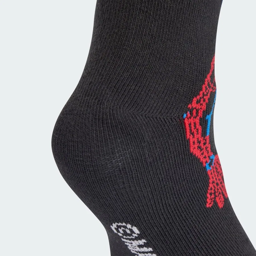 Спортивные носки ADIDAS SPORTSWEAR 'Adidas x Marvel Spider-Man' в темно-синем, черном и белом цветах — фото 3