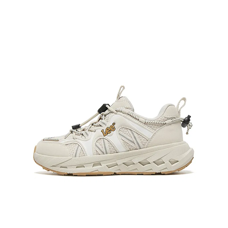 Детские уличные кроссовки из сетки и экокожи Lee, Beige