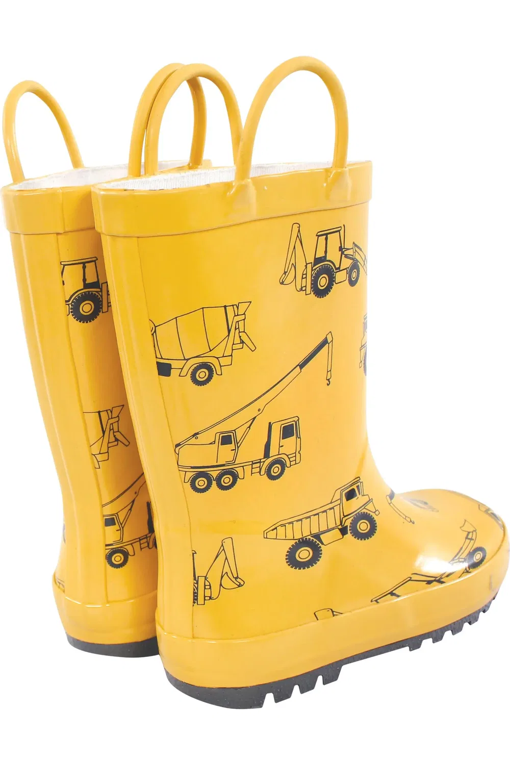 Детские резиновые сапоги водонепроницаемые Hudson Baby, Yellow Construction — фото 3