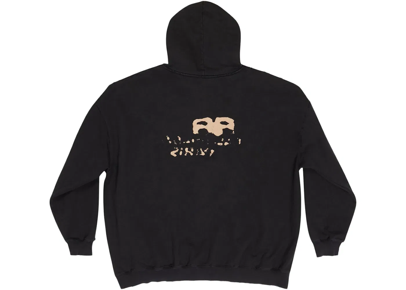 Мужская худи с принтом Hand Drawn BB Icon Balenciaga, Black — фото 2