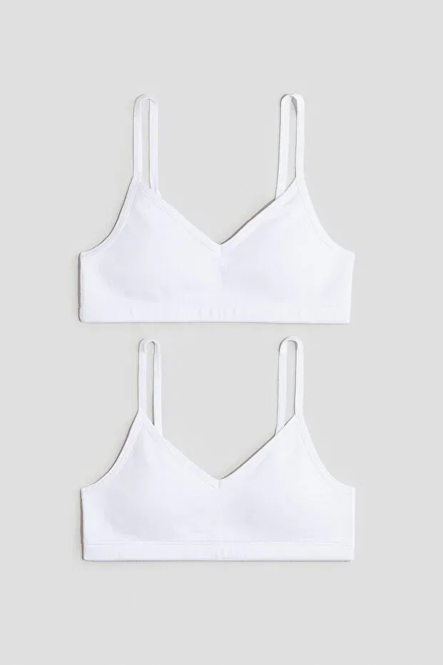 Детский топ на бретелях с поролоном комплект H&M, White