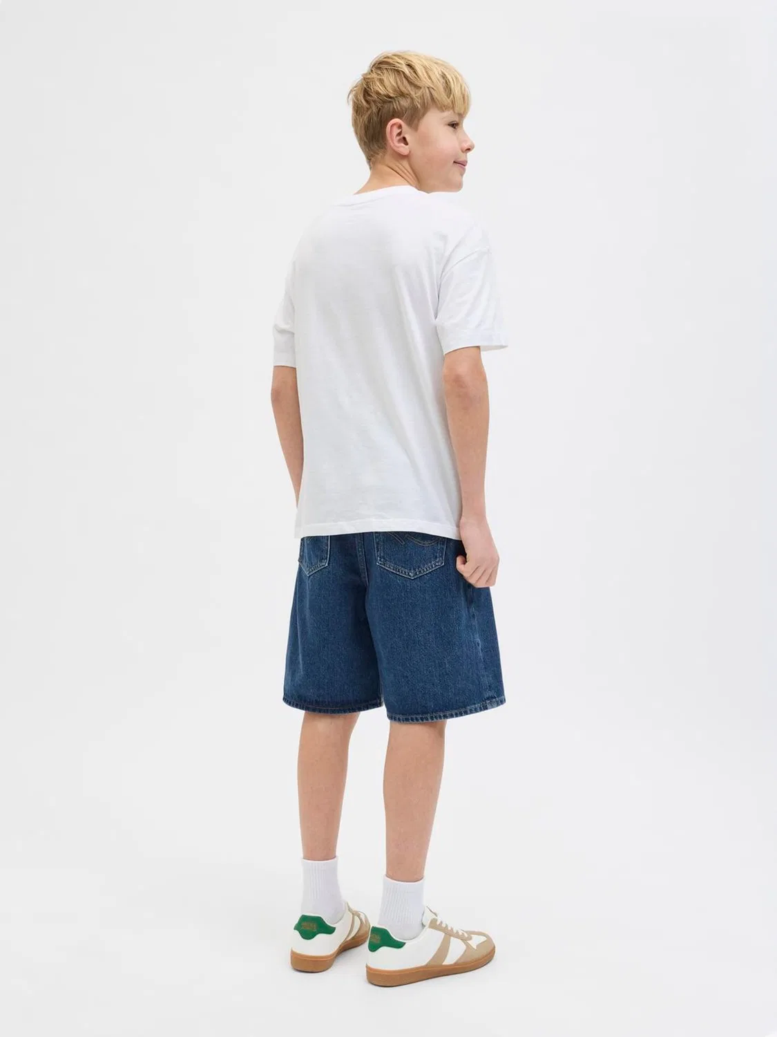 Шорты джинсовые свободного кроя Tony JACK & JONES JUNIOR, темно-синий — фото 3