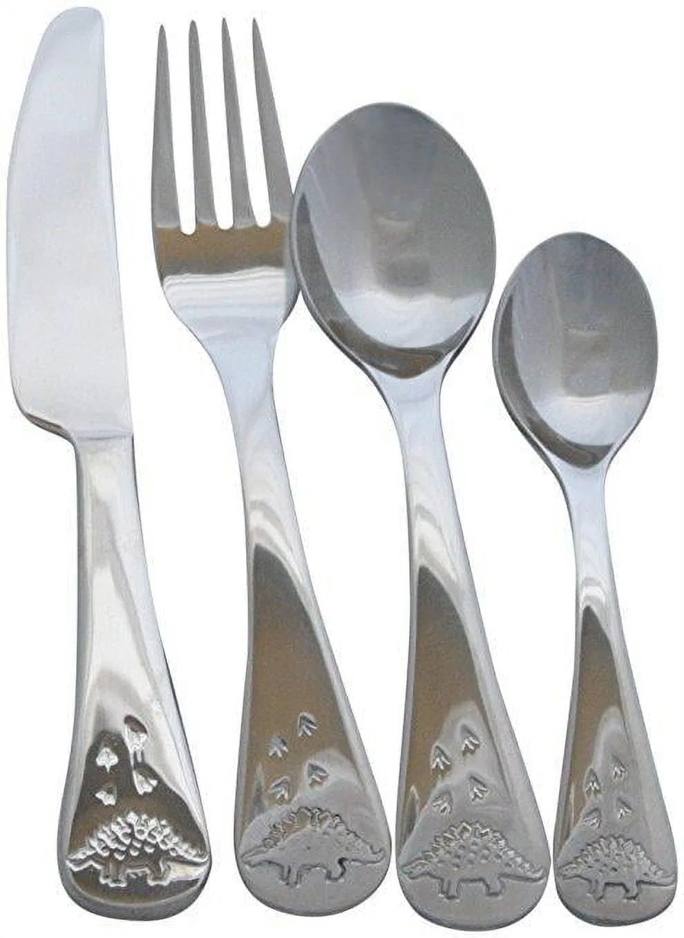 Детский набор столовых приборов Owl из нержавеющей стали, 4 предмета, CROSSROADS HOME DÉCOR, Silver