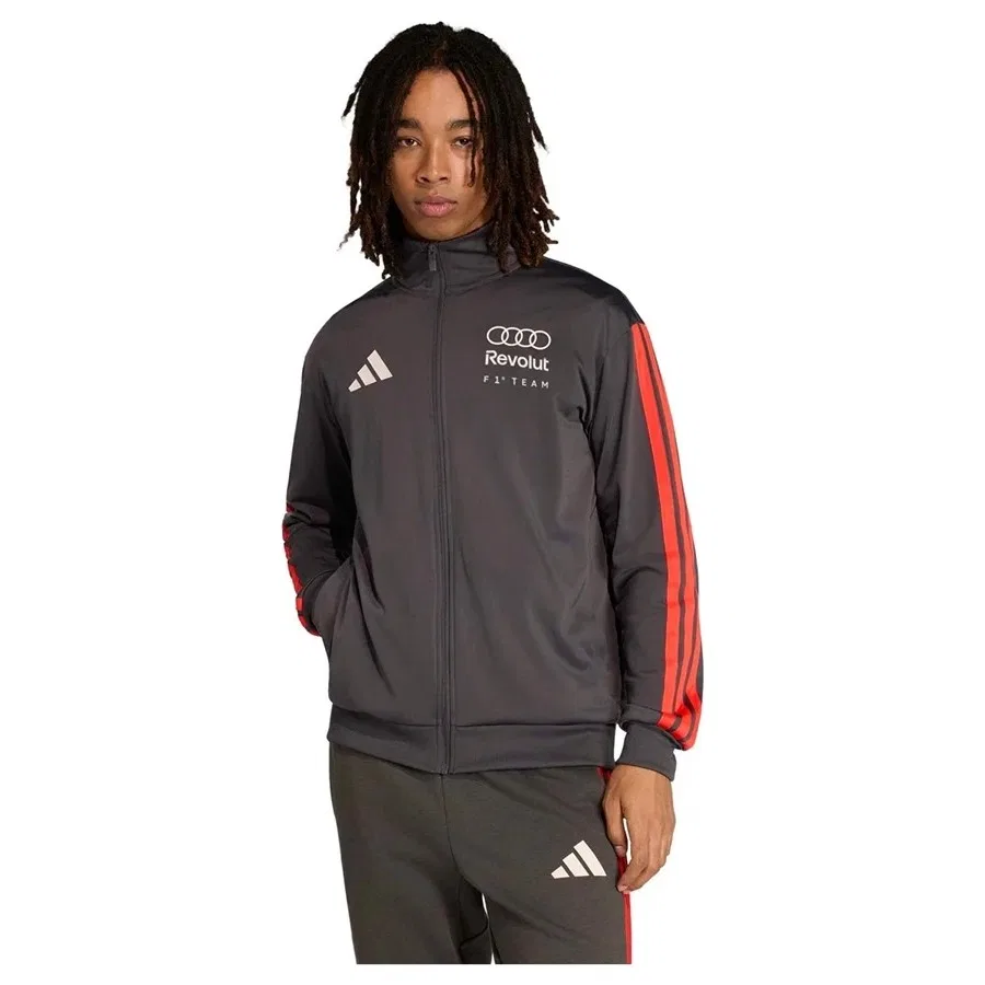 Мужская куртка с воротником-стойкой Adidas Au Dna Tt M KE6784, Черный — фото 2