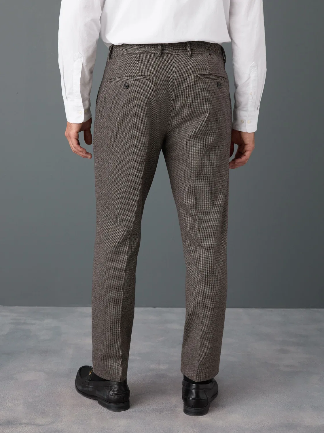 Брюки slim fit с эластичной спинкой Next, коричневый — фото 2
