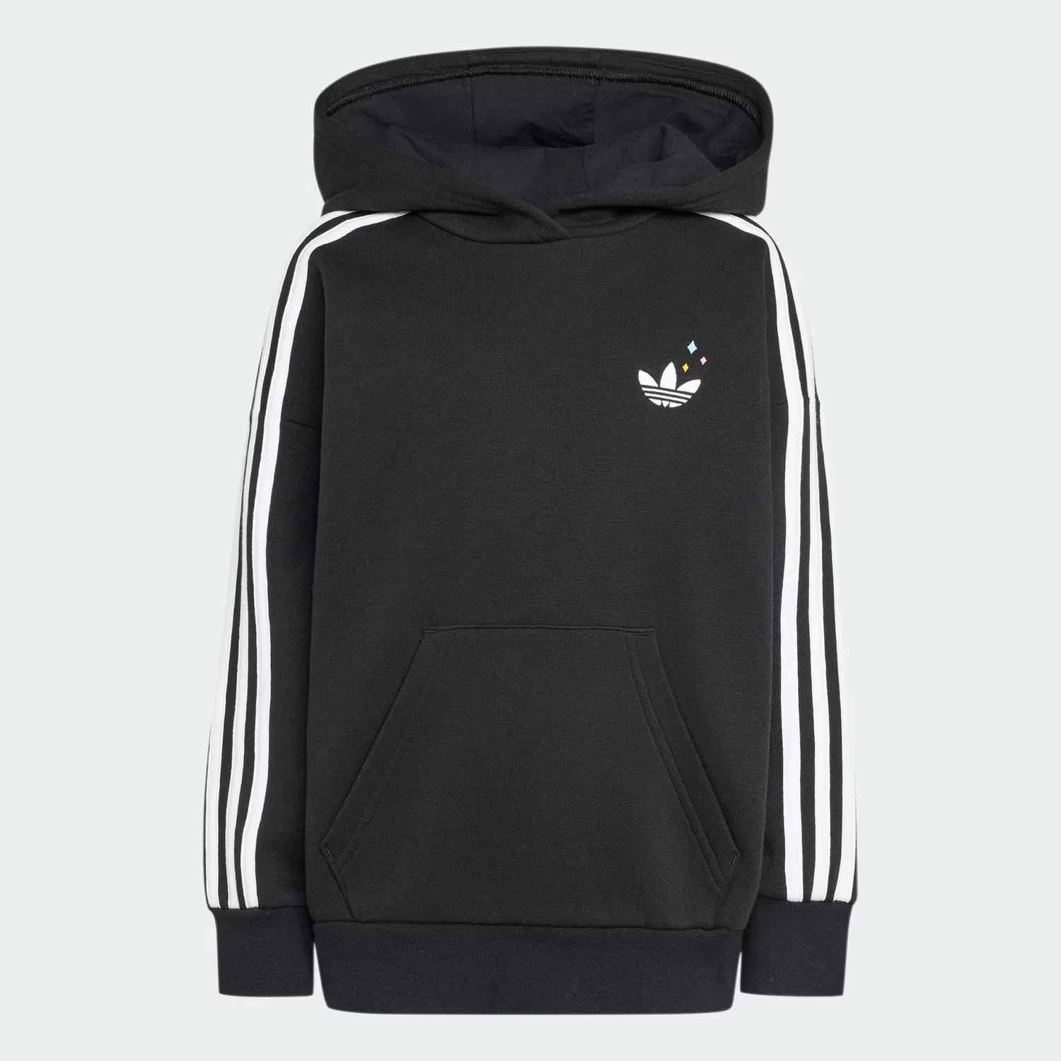 Детское худи оверсайз на молнии Care Bears Adidas Originals, черный — фото 4