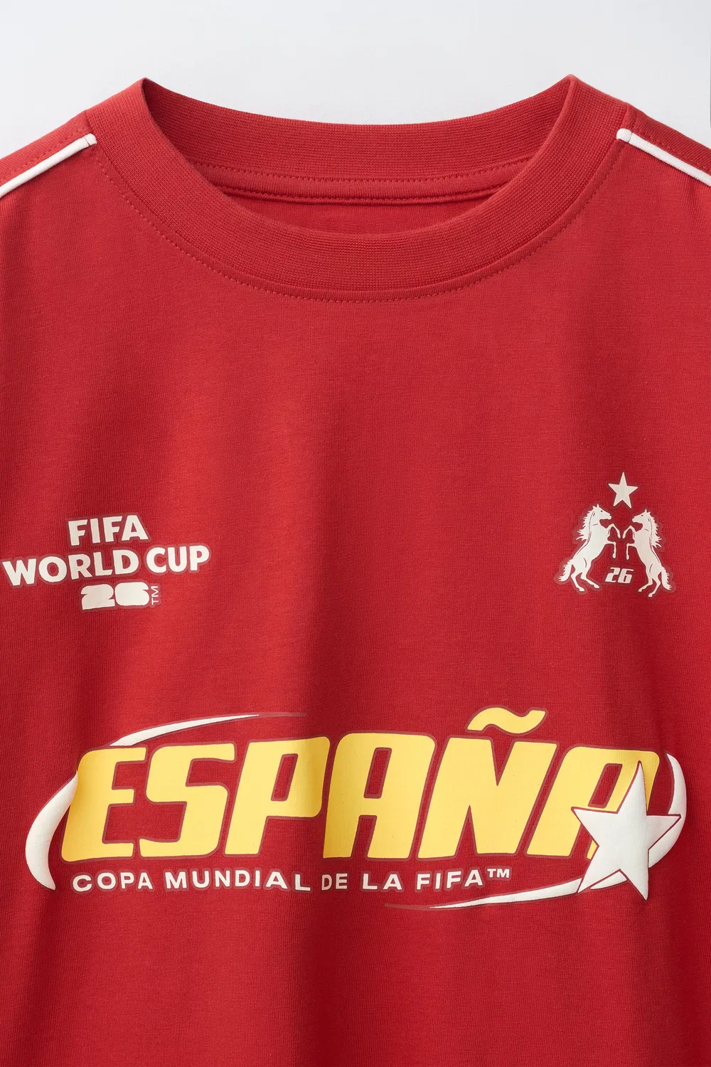 Футболка с принтом Чемпионата мира по футболу FIFA 2026, Испания ZARA, Red — фото 3