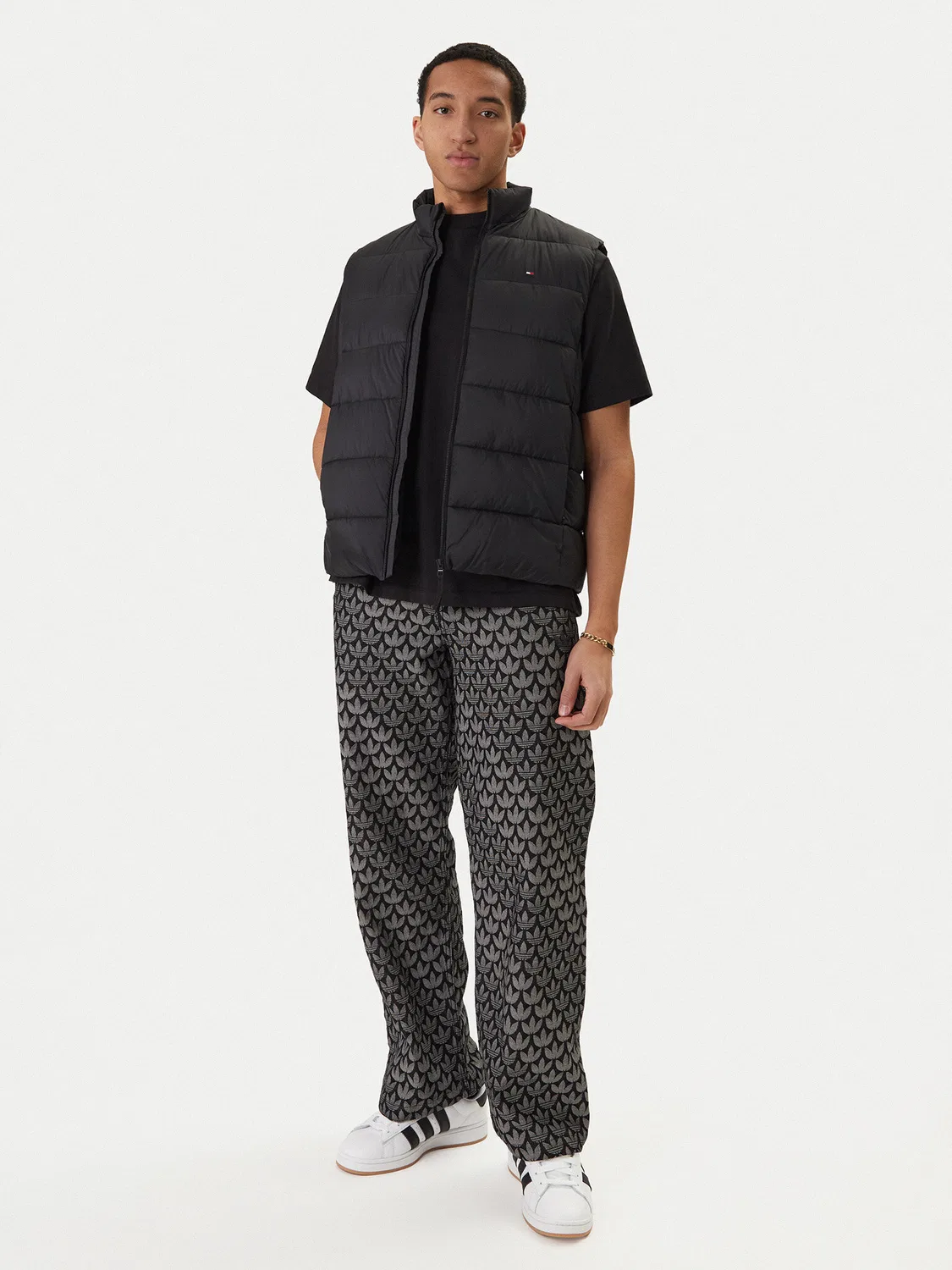 Мужские джинсы свободного кроя Monogram Adidas, серый — фото 2