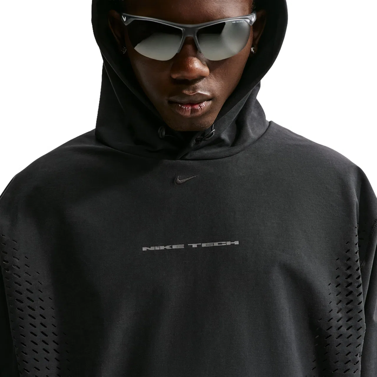 Мужское худи с перфорацией Tech Dri-FIT Shori Perf PO Hoodie Nike, черный — фото 3