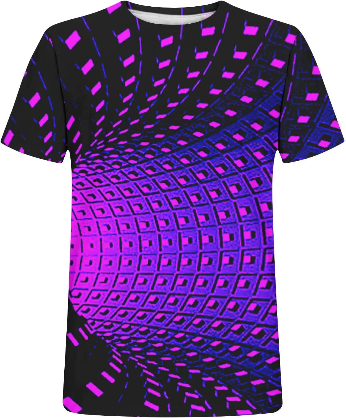 Футболка с 3D-принтом Optical Illusion, Purple — фото 4