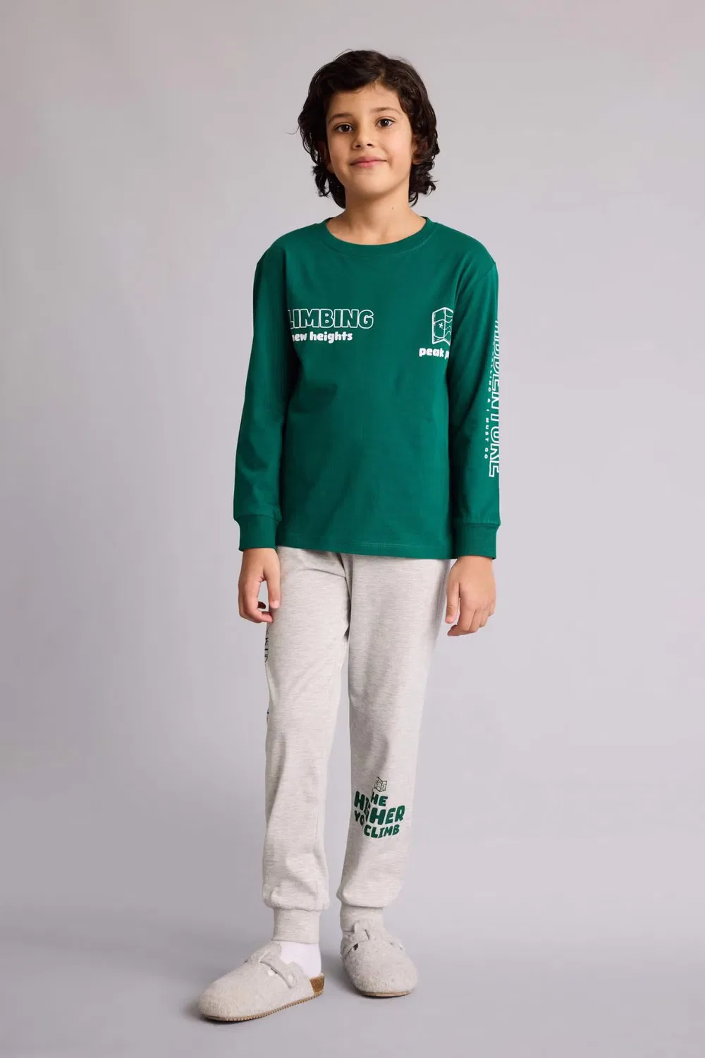 Комплект пижам из 2 предметов хлопковый G9972A826SPGN651 Defacto, зеленый