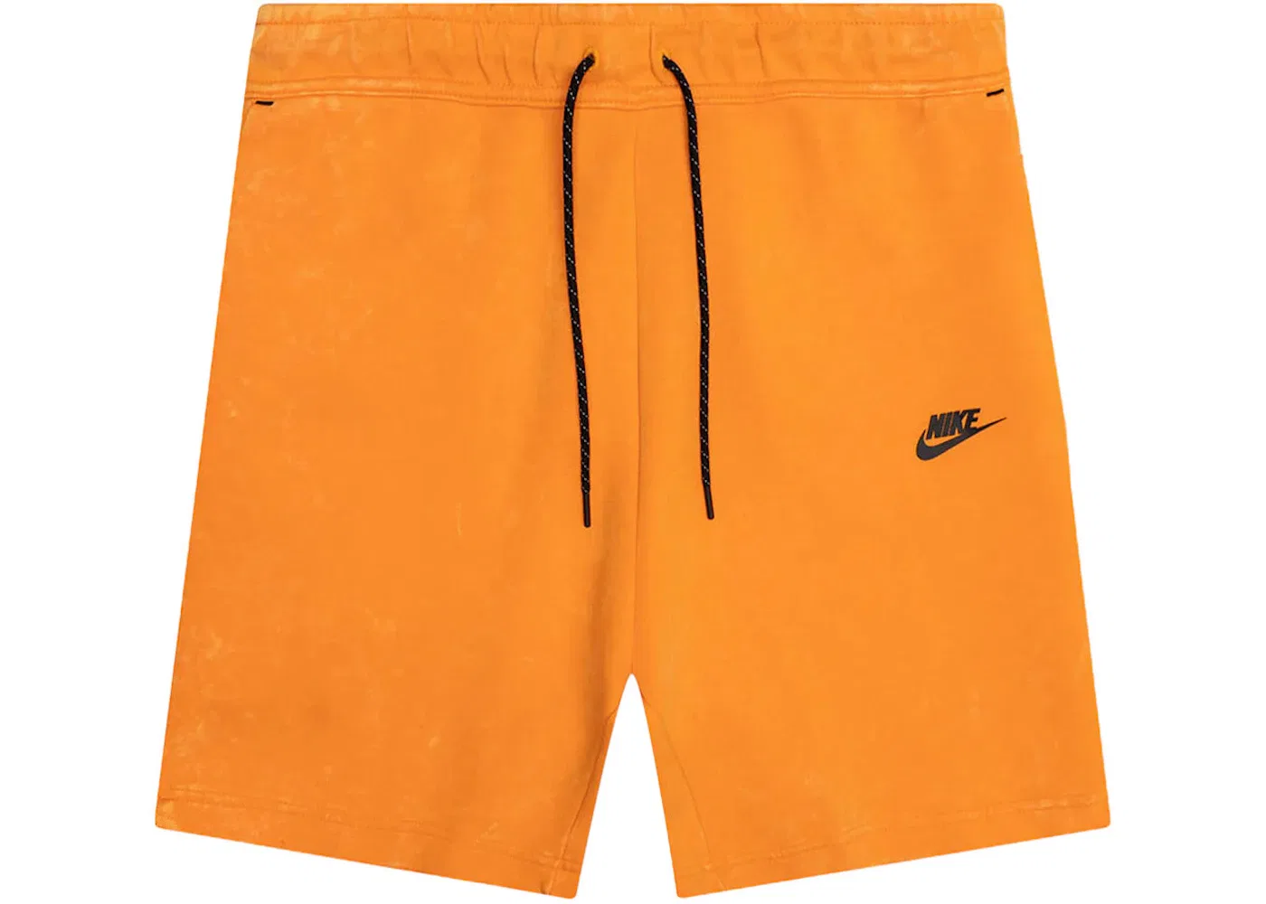Мужские шорты из футера с принтом Nike Sportswear Tech Fleece Washed Shorts, Kumquat/Black