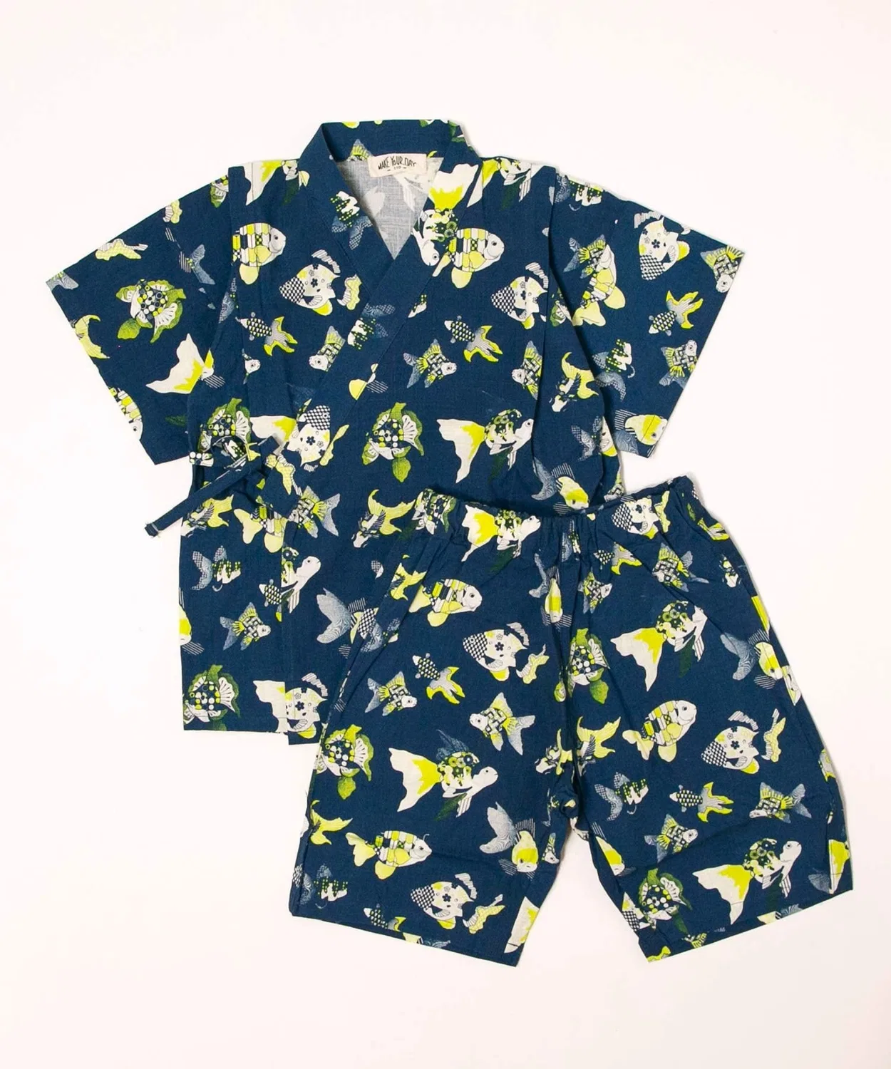 Детский комплект из рубашки и шорт с принтом Modern Goldfish MAKE YOUR DAY, Navy