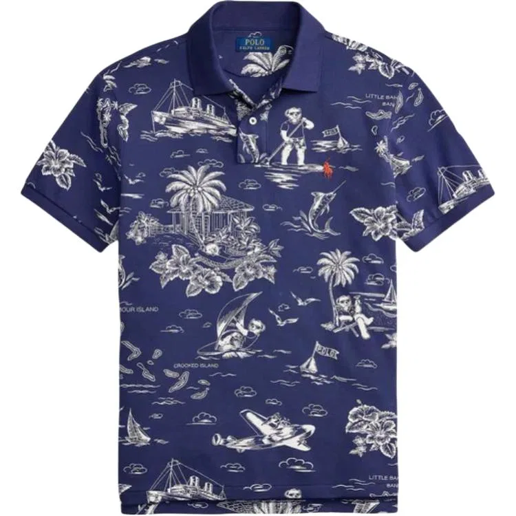 Мужское поло Slim Fit Polo Ralph Lauren, Blue