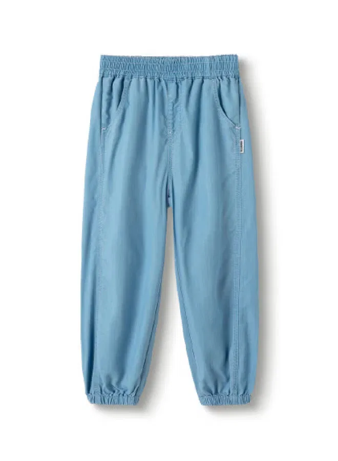 Брюки хлопковые с льном для мальчиков, light denim blue, Balabala