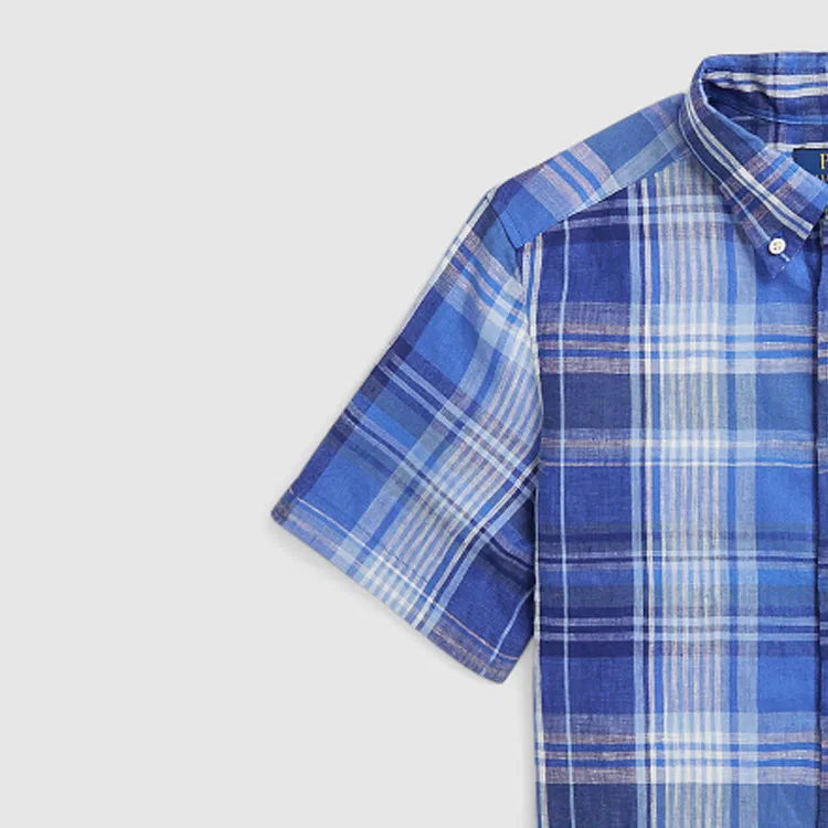 Детская рубашка с принтом Polo Ralph Lauren, Blue Multicolor — фото 4