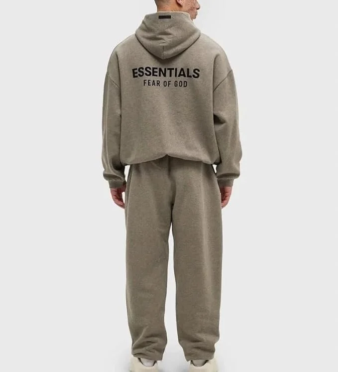 Худи Fear of God Essentials Fleece Hoodie II, серый меланж — фото 4
