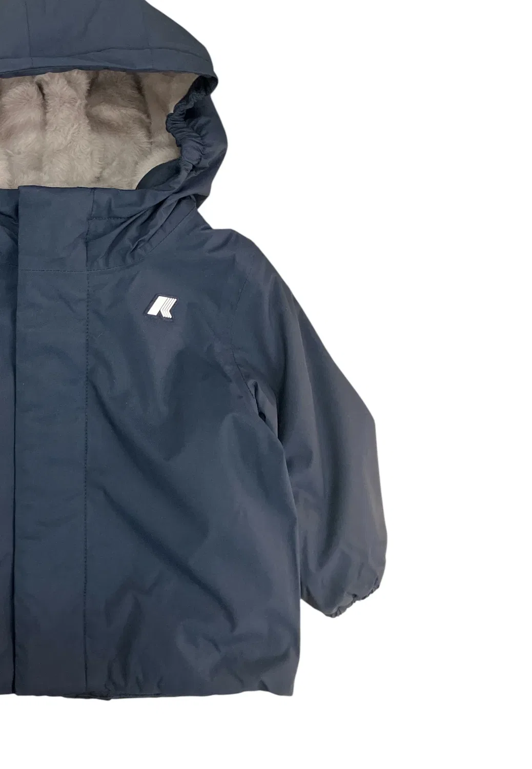Зимняя куртка E. Jack из мягкой бобровой ткани, унисекс K-Way, Blue D - Grey W — фото 3