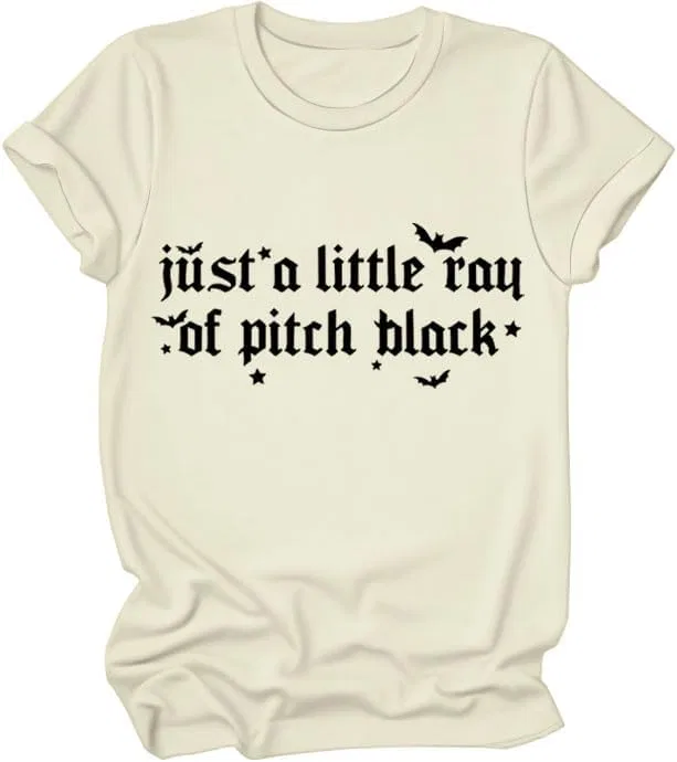 Женская футболка с принтом A Little Ray of Pitch Black, Creamy Yellow