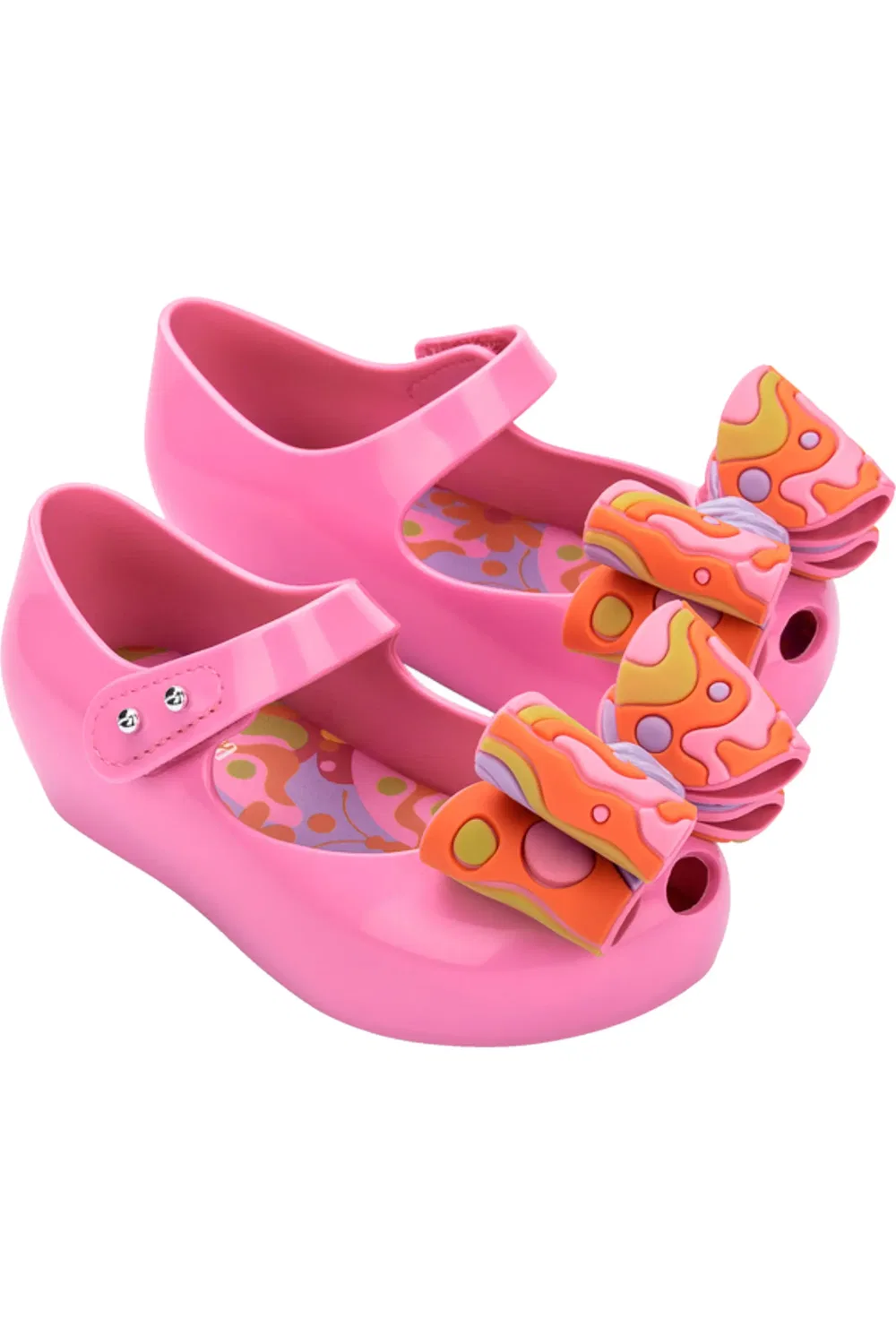 Детские туфли Мэри Джейн с бантом Ultragirl Wonderland Mini Melissa, розовый/оранжевый