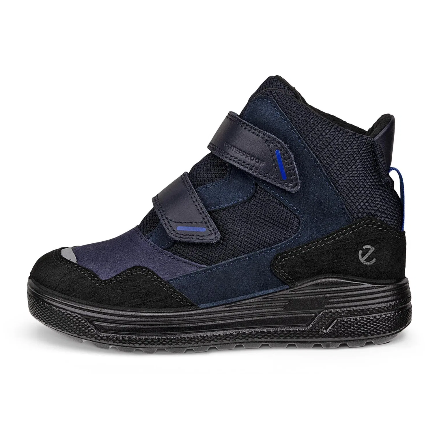 Детские зимние ботинки на липучках Urban Snowboarder Ecco, Black/Blue — фото 4