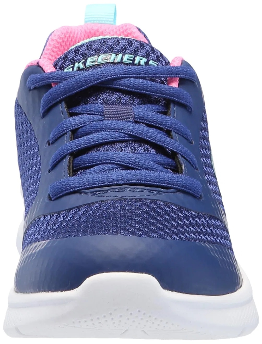 Детские кроссовки для девочек с принтом Microspec Max Skechers, Periwinkle Navy Blue — фото 2