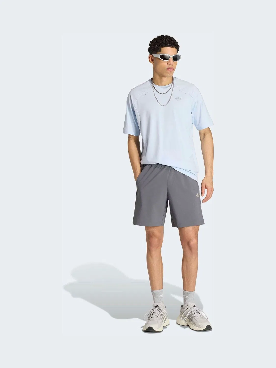 Футболка Tech Trefoil Essentials, adidas Originals, синий — фото 3