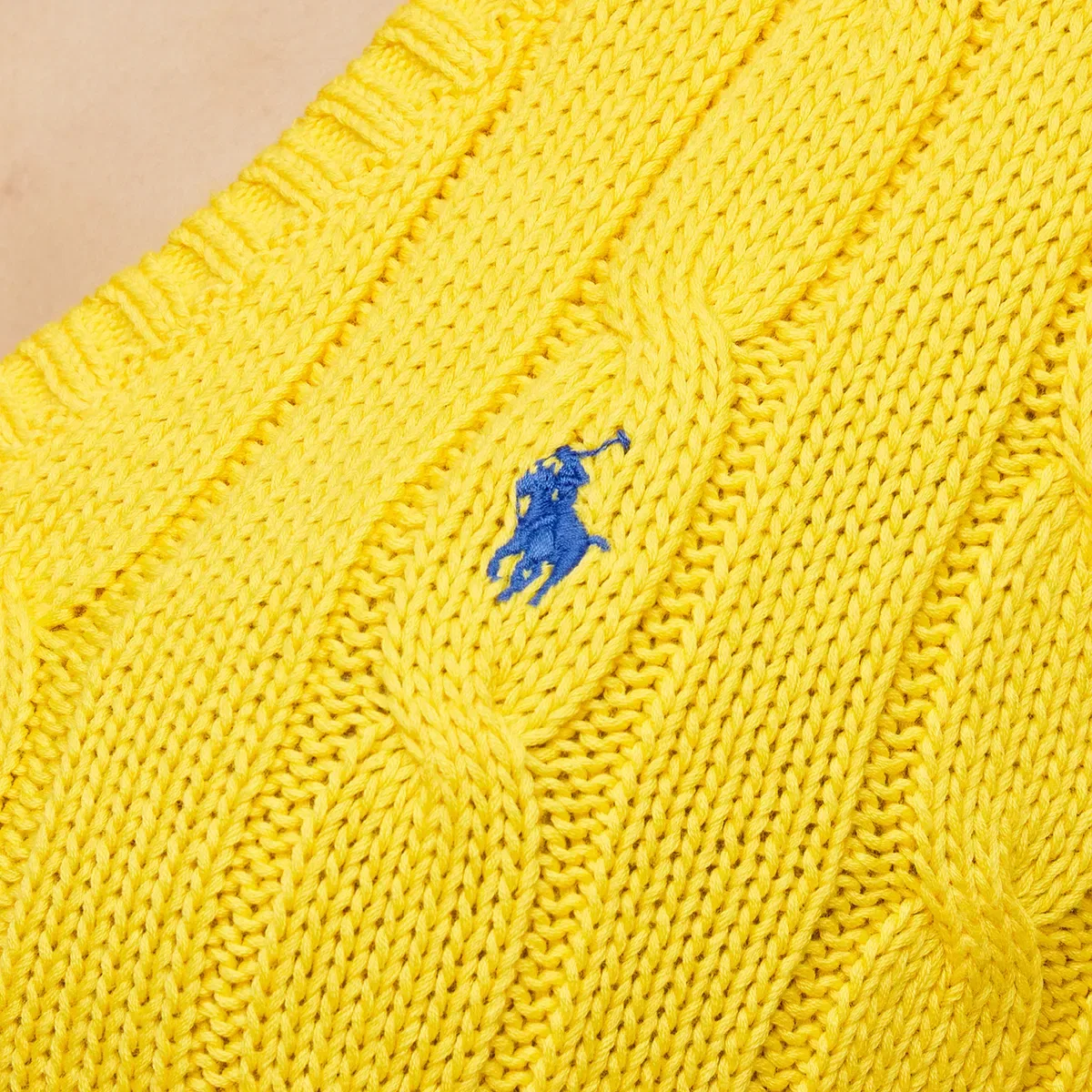 Женский свитер желтый Polo Ralph Lauren, Yellow — фото 4