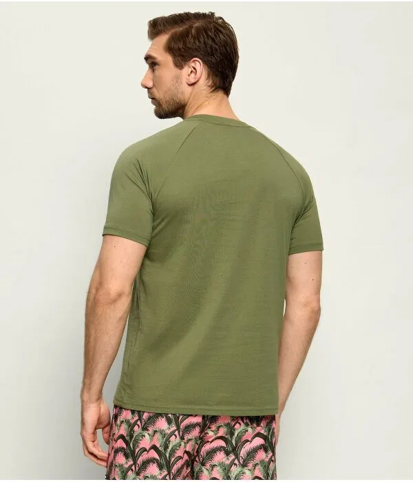 Мужская футболка с круглым вырезом T-Shirt RN BOSS, Verde Oliva — фото 3