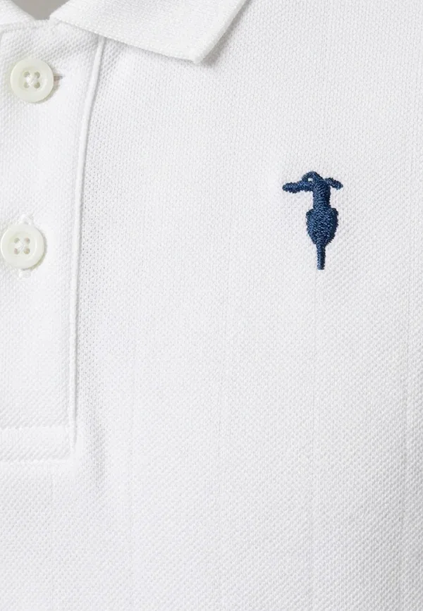 Футболка поло с принтом Polo Tru Trussardi Junior, белый — фото 3