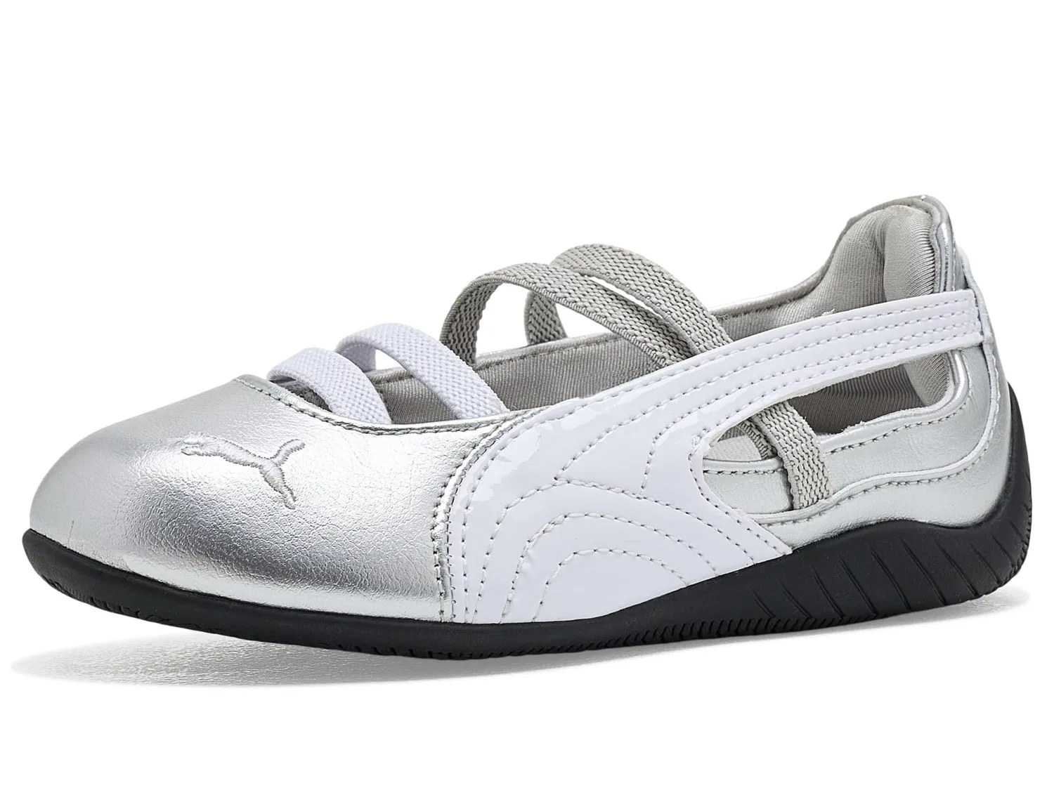 Балетки Speedcat Ballet Metallic Shoes (для маленьких детей) Puma Kids, Ash Gray/Puma White