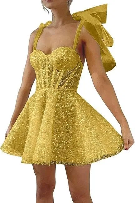 Женское платье мини с блестками из тюля Sweetheart, Gold