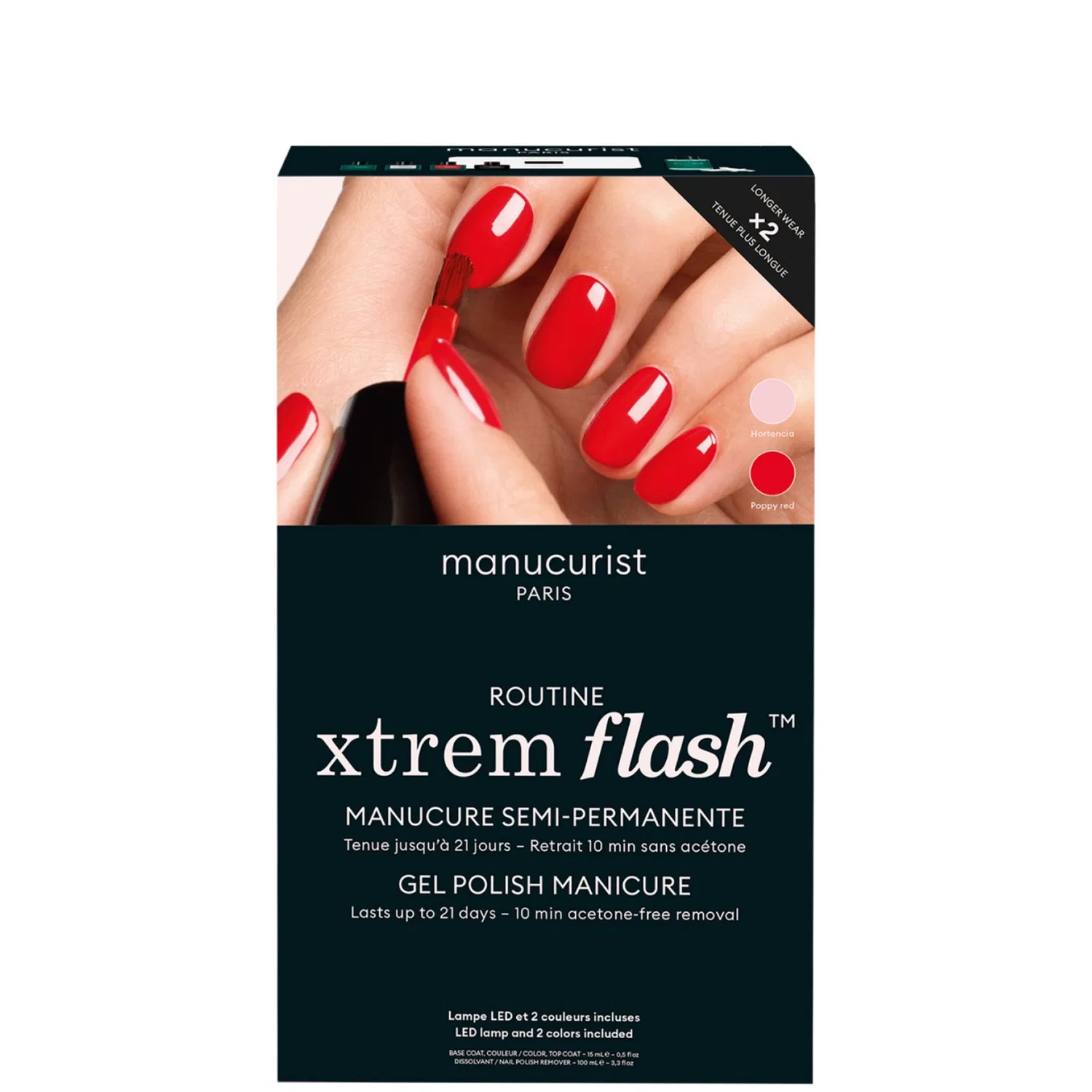 Набор для гель-лака At Home Gel Xtreme Flash Kit Poppy Red & Hortencia Manucurist — фото 2