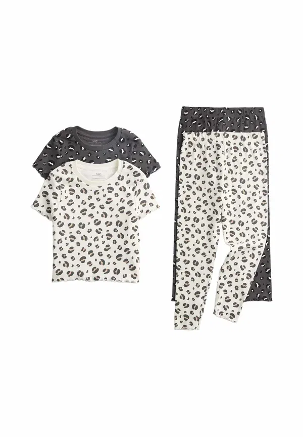 Пижамный комплект animal print Майка с шортами Marks & Spencer, neutral, нейтральный