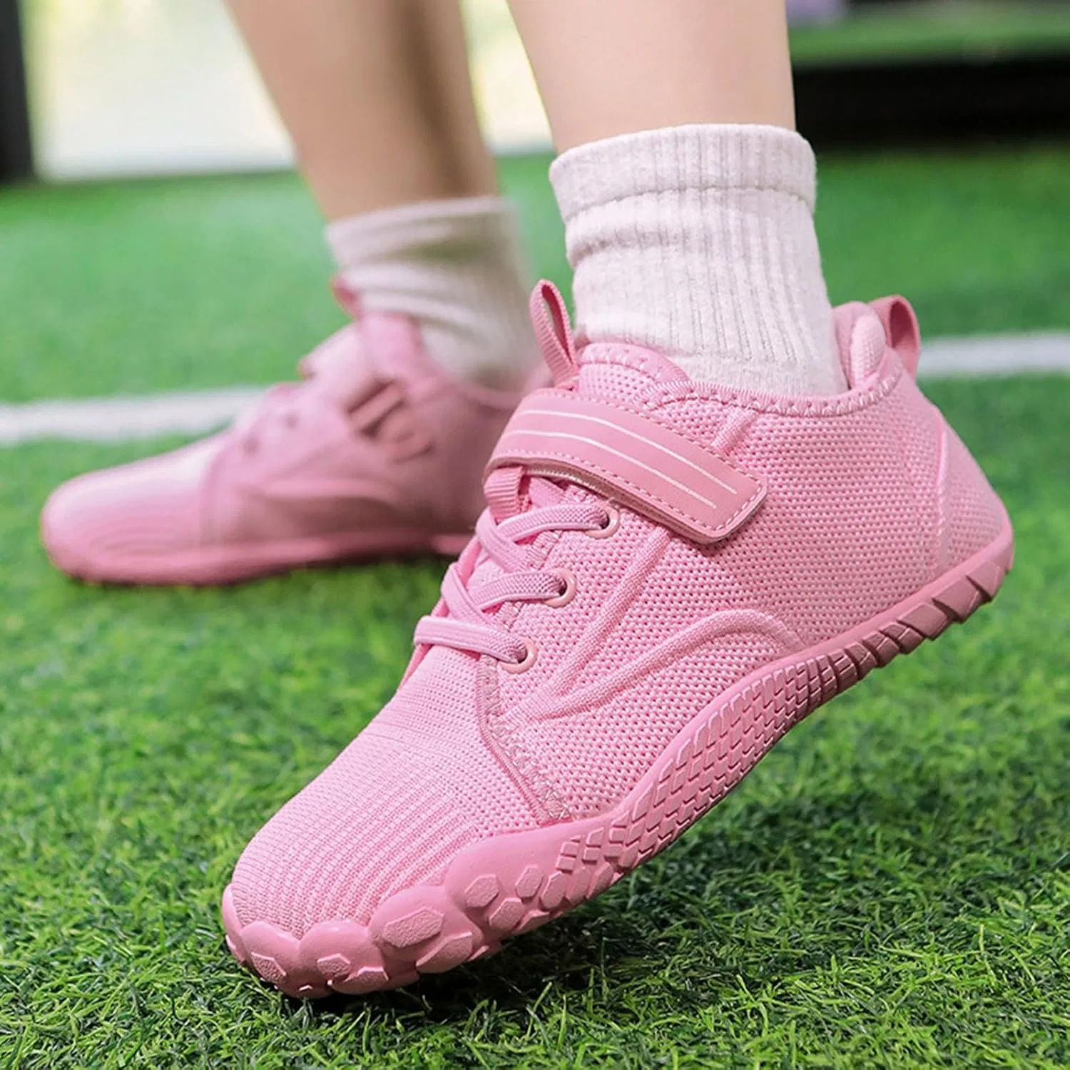 Детские дышащие кроссовки из сетки для девочек, Pink — фото 2