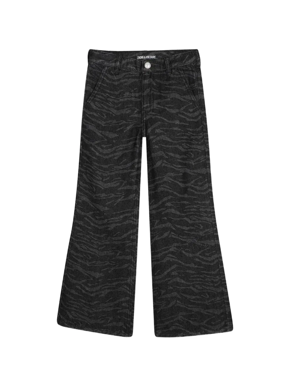 Джинсы с принтом Zadig & Voltaire Kids, черный