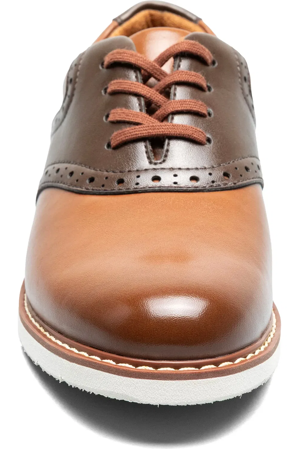 Детские туфли седло на шнуровке Vibe Florsheim, Cognac — фото 4