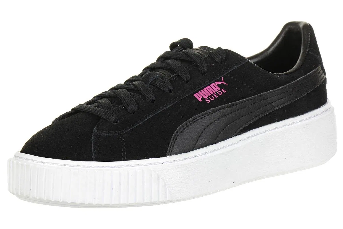 Детские кроссовки для мальчиков замшевые PUMA Suede Platform Jr, Multicolor Black