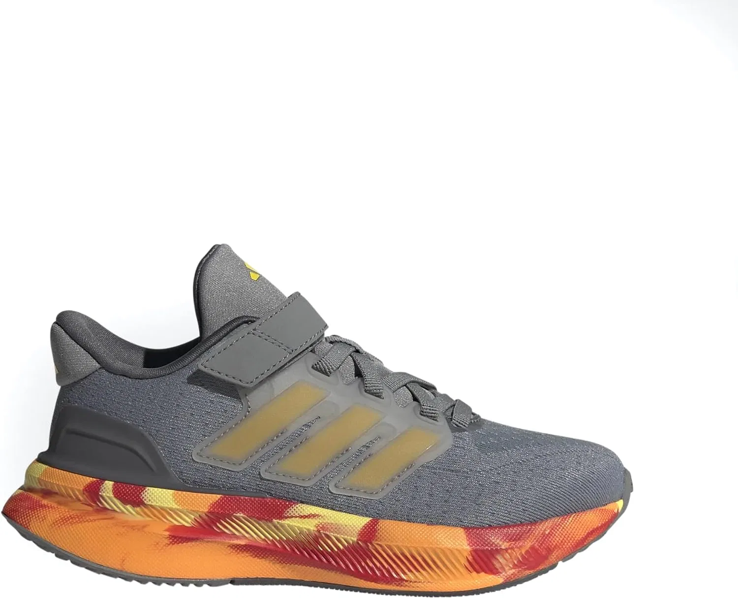 Детские кроссовки для бега Ultrabounce 5 Elastic Lace adidas, Grey/Utility Yellow/Grey