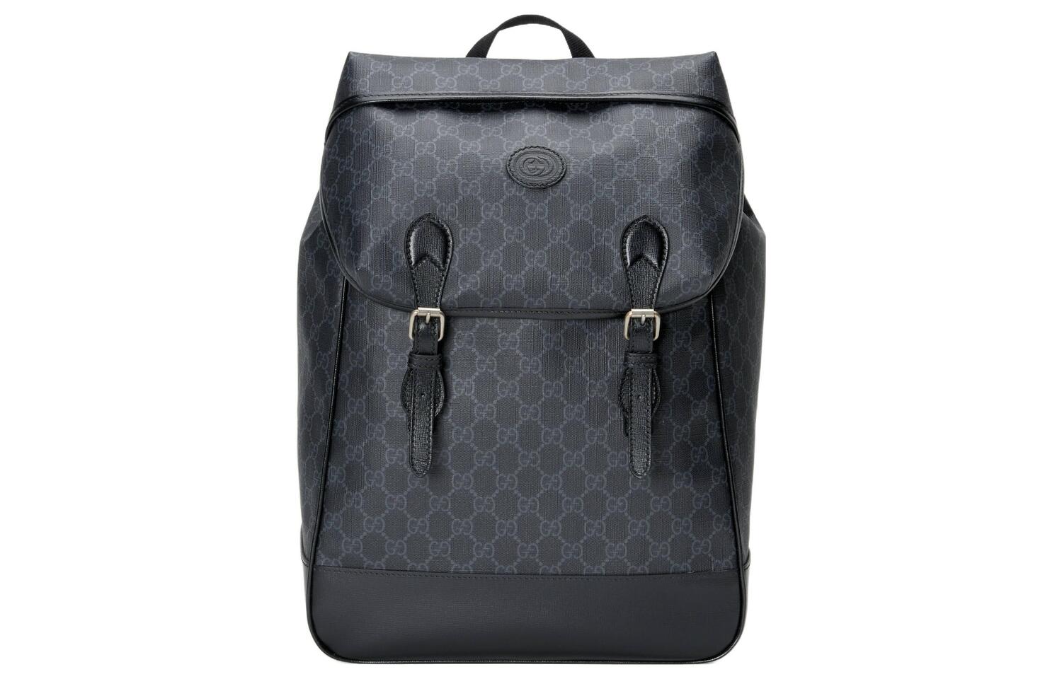 

Рюкзак для ноутбука из кожи Canvas мужской черно-серый GUCCI