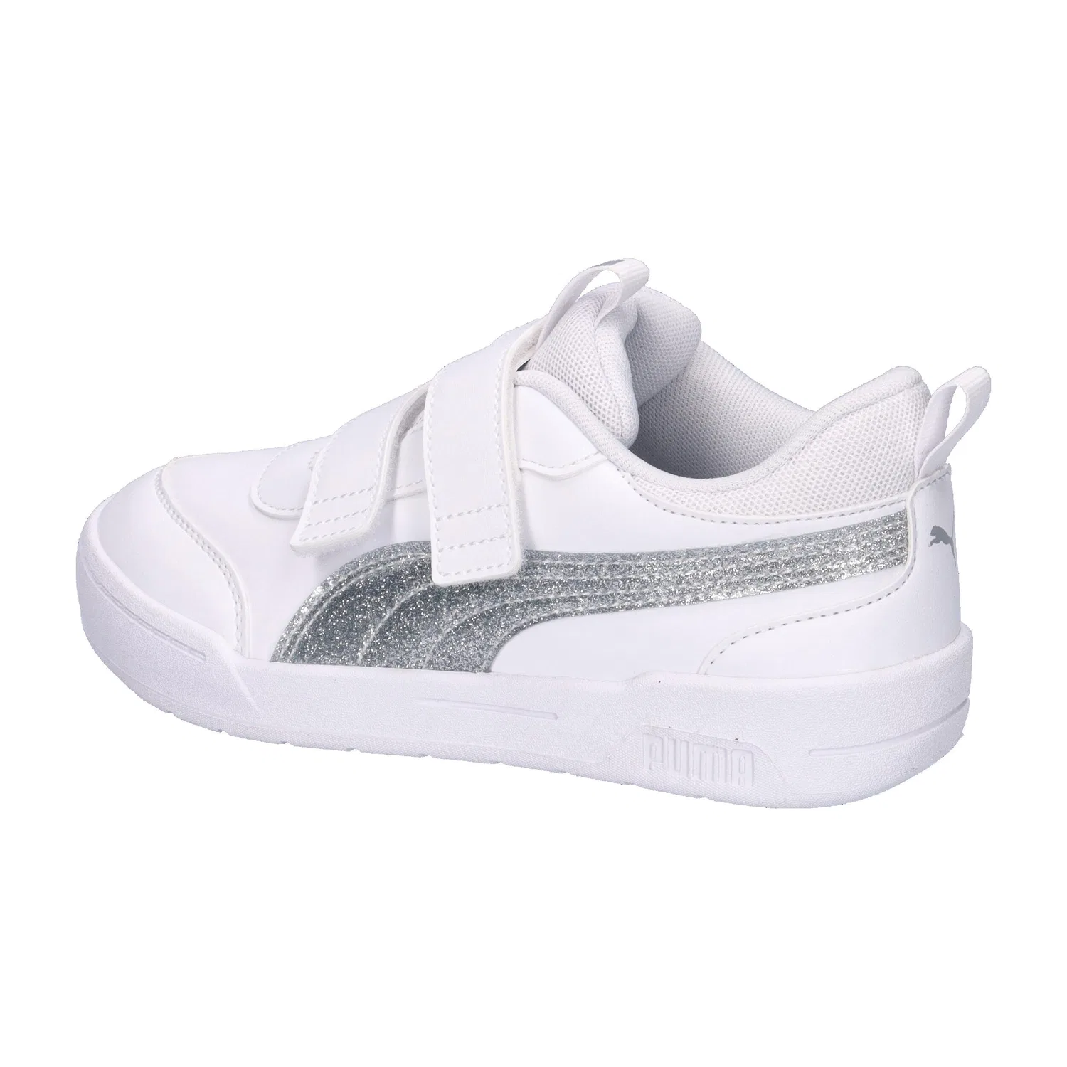 Детские кроссовки для девочек с блеском Multiflex 2 Glitz FS V PS Puma, Weiss — фото 3