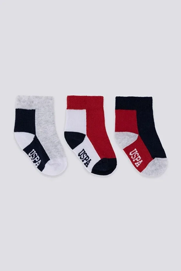 Детские носки для мальчиков хлопковые комплект 3 шт U.S. Polo Assn., Multicolor